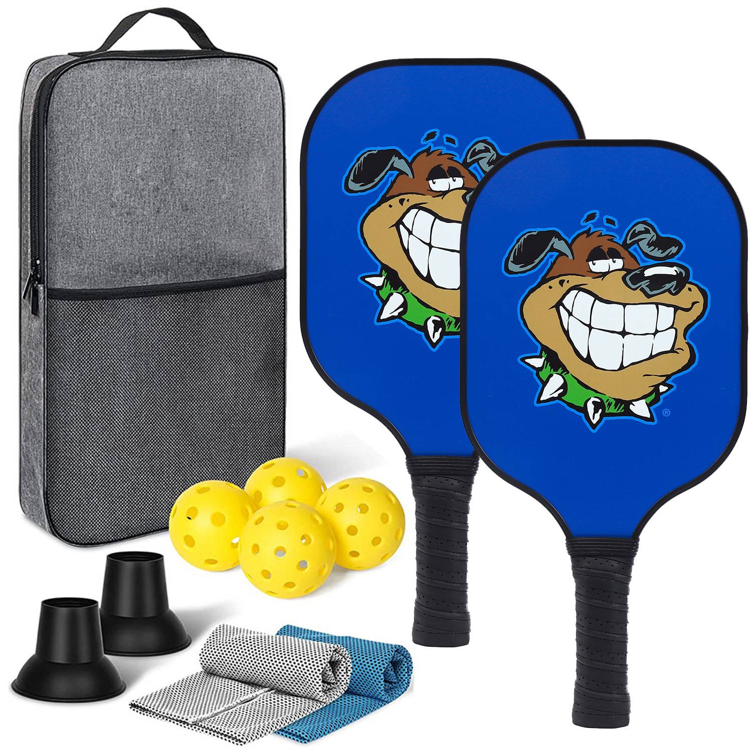 [Ultra-Light match-level carbon fiber-19] Double shot+4 balls+backpacks+two sweat towels+two ball pickups